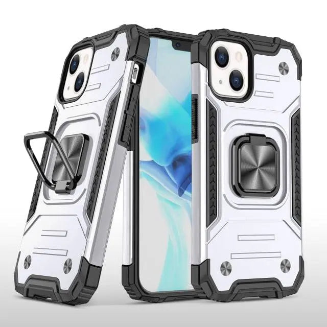 Military Grade Metal Ring Kickstand Case For iPhone 13 / 13 Pro / 13 Pro Max / 13 Mini - Pinnacle Luxuries