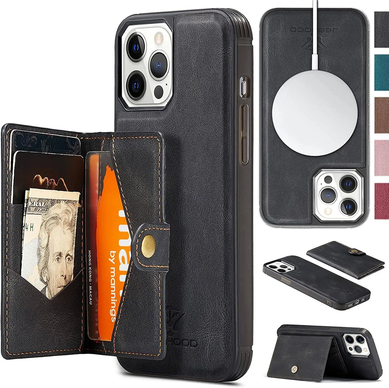 Pinnacle Leather Card Holder Case For iPhone 13 / 13 Pro / 13 Pro Max /13 Mini - Pinnacle Luxuries