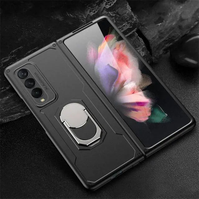 Steel Ring Case For Samsung Galaxy Z Fold 3 5G Z Fold 2 Z Fold 1 Case - Pinnacle Luxuries