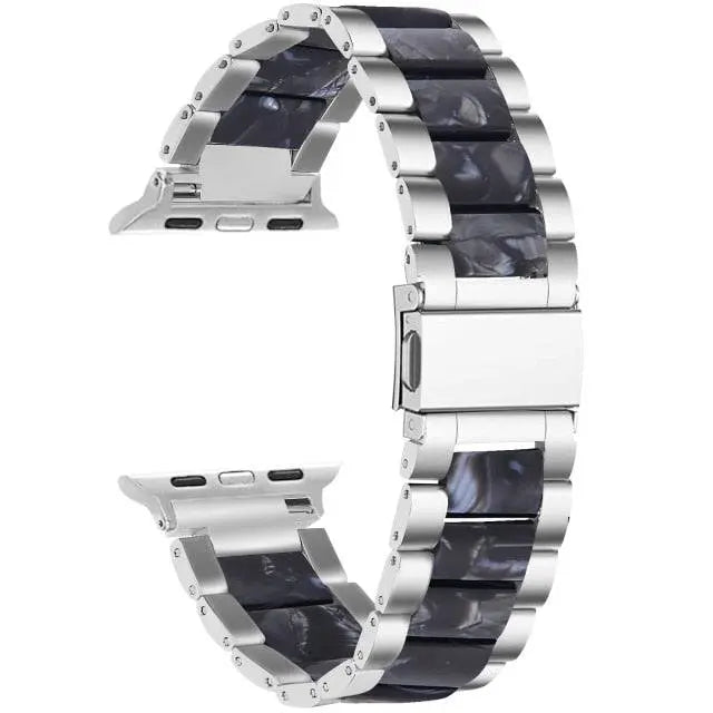 Stainless Steel Resin Band For Apple Watch Series 7 - Pinnacle Luxuries