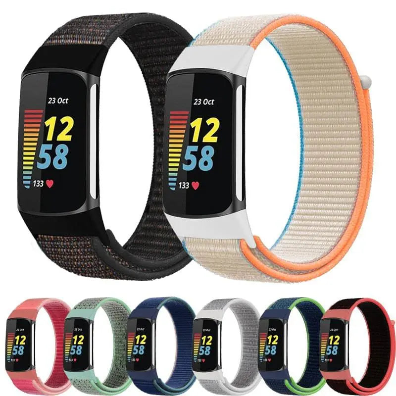 Nylon Sweat Resistant Sport Band For Fitbit Charge 5 - Pinnacle Luxuries