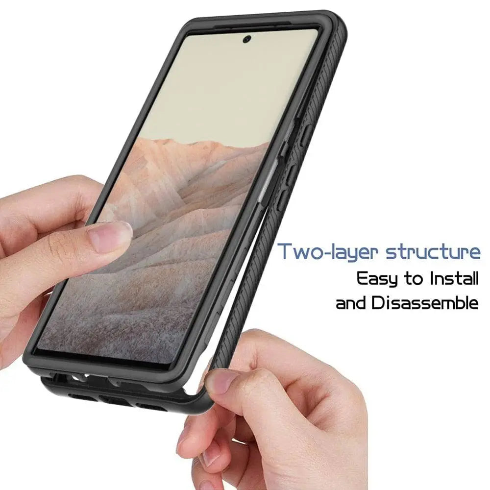 Shockproof Transparent Shield 2 in 1 Hybrid Case For Google Pixel 6 Pro - Pinnacle Luxuries