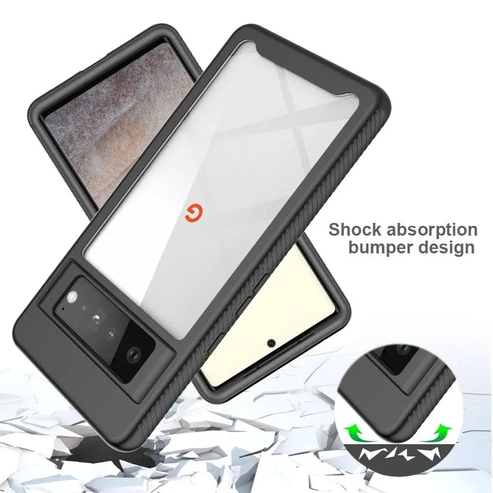 Shockproof Transparent Shield 2 in 1 Hybrid Case For Google Pixel 6 Pro - Pinnacle Luxuries