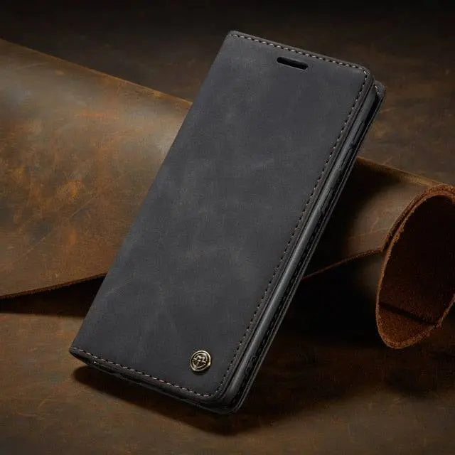 Custom Stitched Leather Wallet Case For Samsung Galaxy S22 Plus Ultra - Pinnacle Luxuries