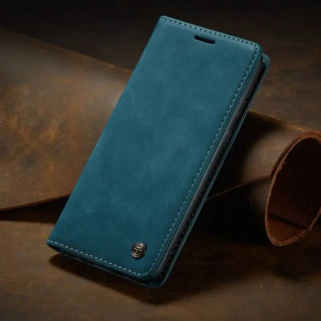 Custom Stitched Leather Wallet Case For Samsung Galaxy S22 Plus Ultra - Pinnacle Luxuries