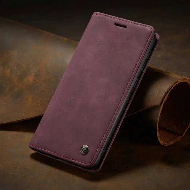 Custom Stitched Leather Wallet Case For Samsung Galaxy S22 Plus Ultra - Pinnacle Luxuries