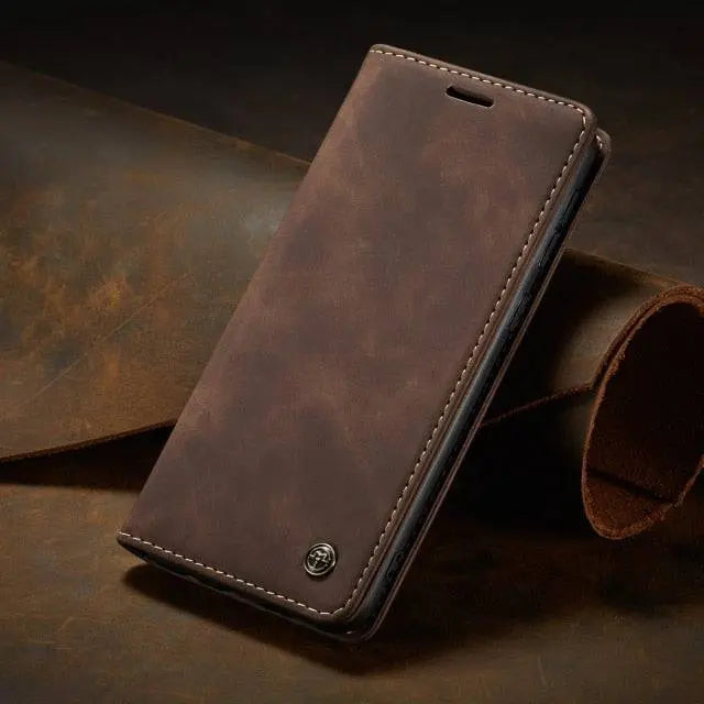 Custom Stitched Leather Wallet Case For Samsung Galaxy S22 Plus Ultra - Pinnacle Luxuries
