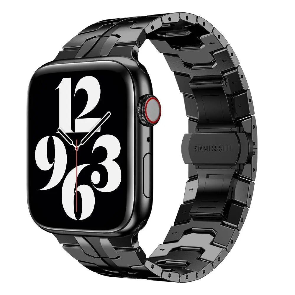 The Black Mamba Collection Stainless Steel Band For Apple Watch Series 7 - Pinnacle Luxuries