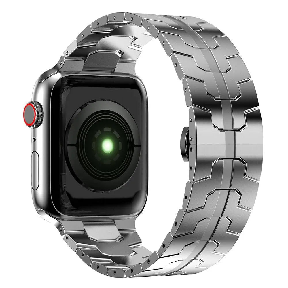 The Black Mamba Collection Stainless Steel Band For Apple Watch Series 7 - Pinnacle Luxuries