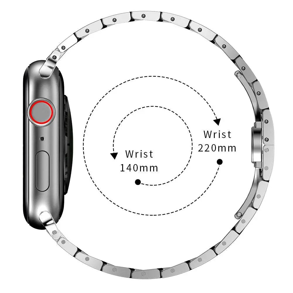 The Black Mamba Collection Stainless Steel Band For Apple Watch Series 7 - Pinnacle Luxuries