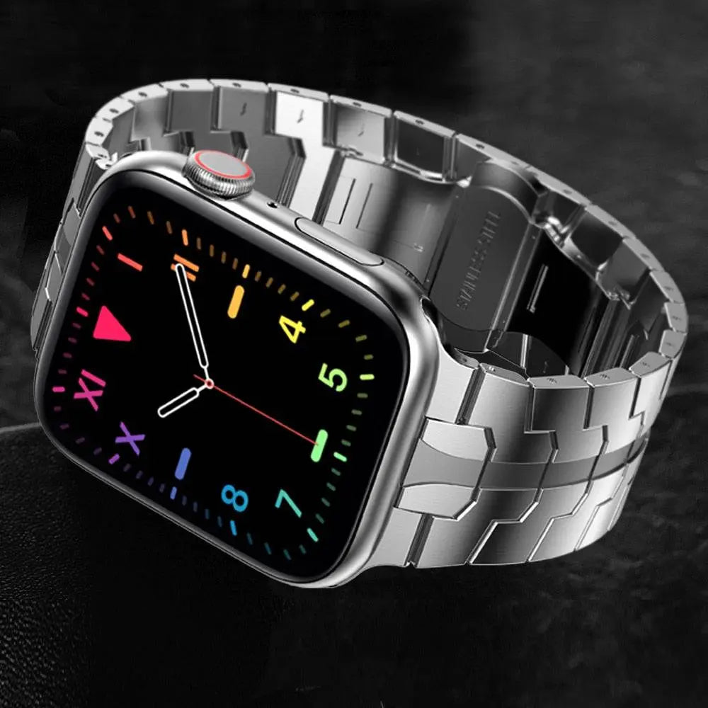 The Black Mamba Collection Stainless Steel Band For Apple Watch Series 7 - Pinnacle Luxuries