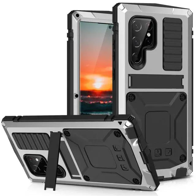 360 Full Metal Aluminum Armor Case For Samsung Galaxy S22 Plus S22 Ultra - Pinnacle Luxuries