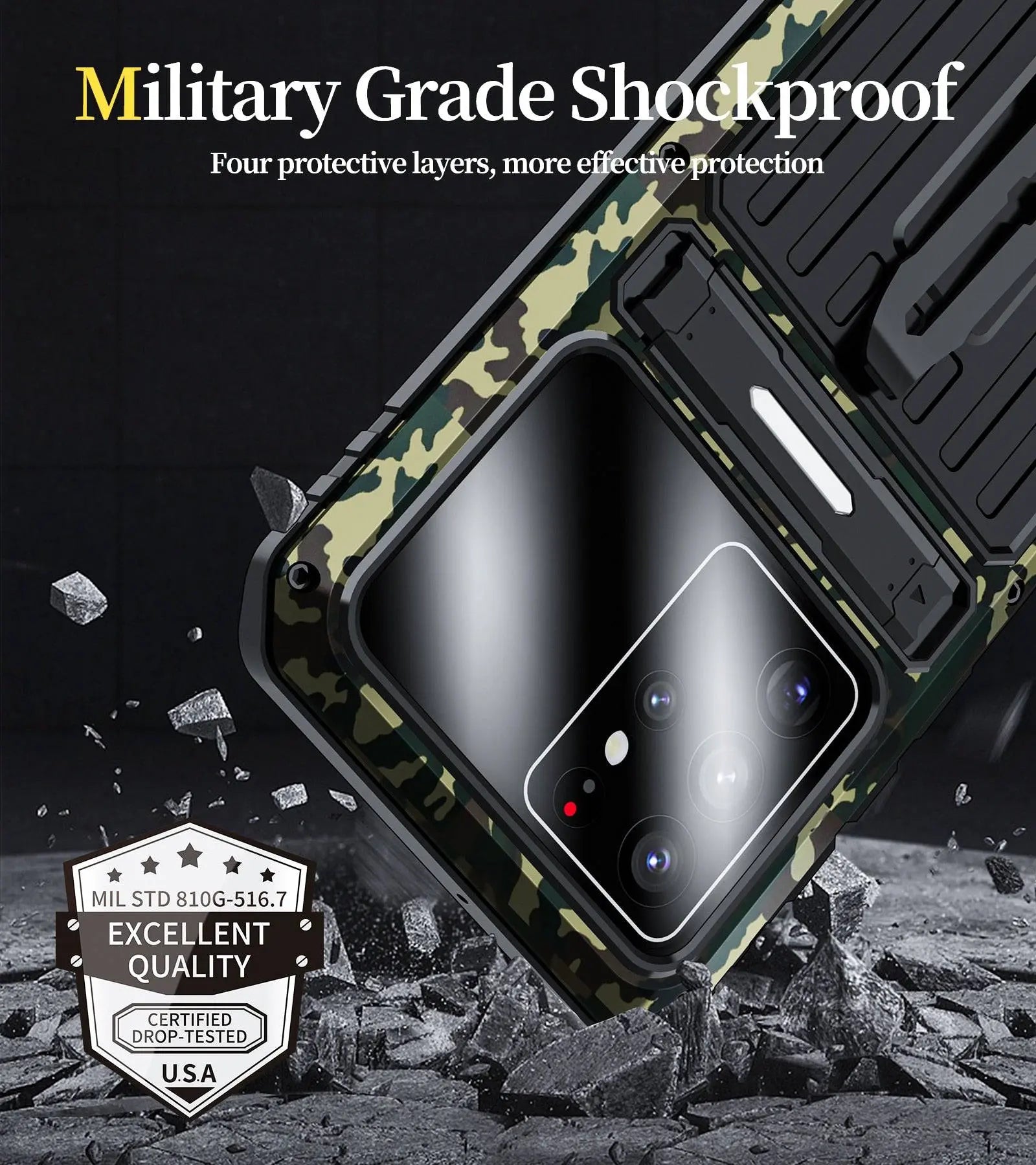 Peak Pinnacle Heavy Duty Military 360 Case For Samsung Galaxy S22 - Pinnacle Luxuries
