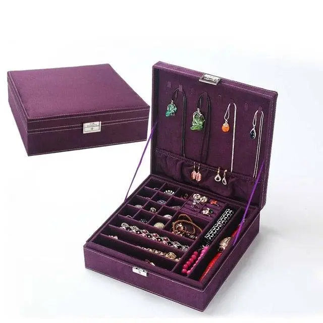 Pinnacle Women's Velvet Jewelry Box - Pinnacle Luxuries