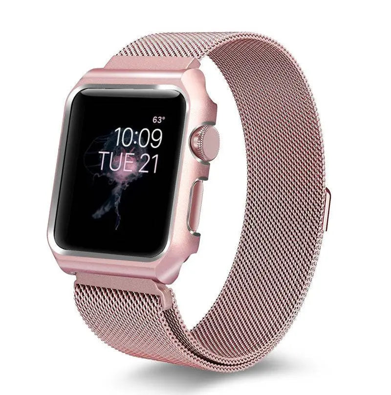 Pristine Apple Watch Stainless Steel Mesh Loop Band Case - Pinnacle Luxuries