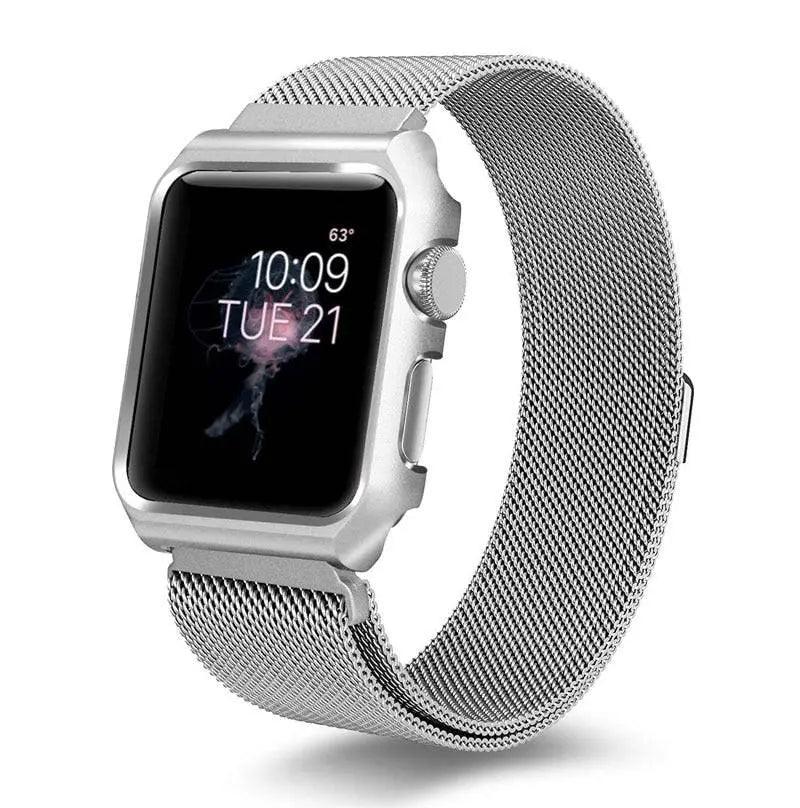 Pristine Apple Watch Stainless Steel Mesh Loop Band Case - Pinnacle Luxuries