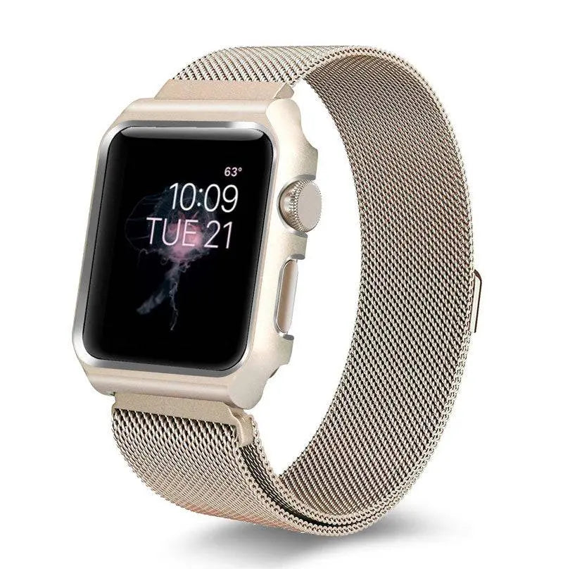 Pristine Apple Watch Stainless Steel Mesh Loop Band Case - Pinnacle Luxuries