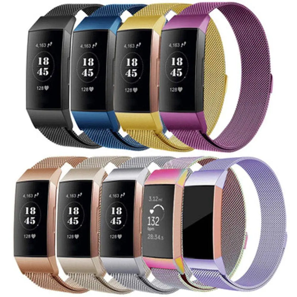 Fitbit Charge 3 & 4 Prestige Stainless Steel Mesh Loop Band - Pinnacle Luxuries